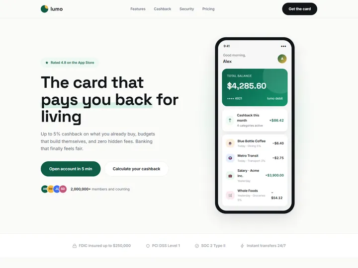 Превью работы «Lumo — финтех-приложение»