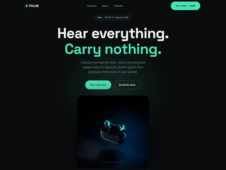 Превью работы «PULSE X — беспроводные наушники»