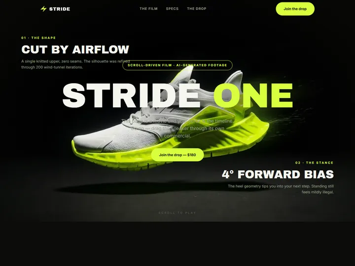 Превью работы «STRIDE ONE — скролл-фильм»